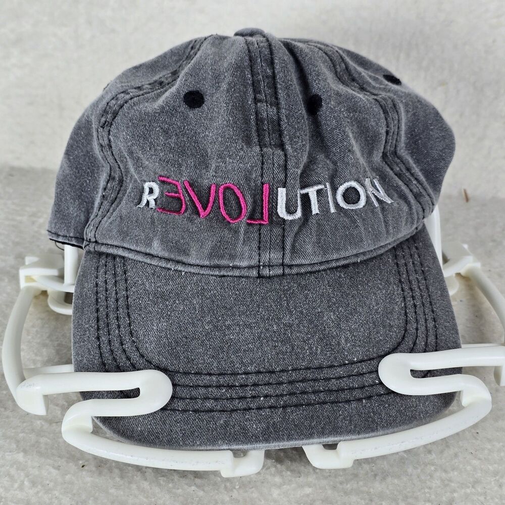 Revolution Grey Pink Unisex Embroidered Adjustable Baseball Cap Size